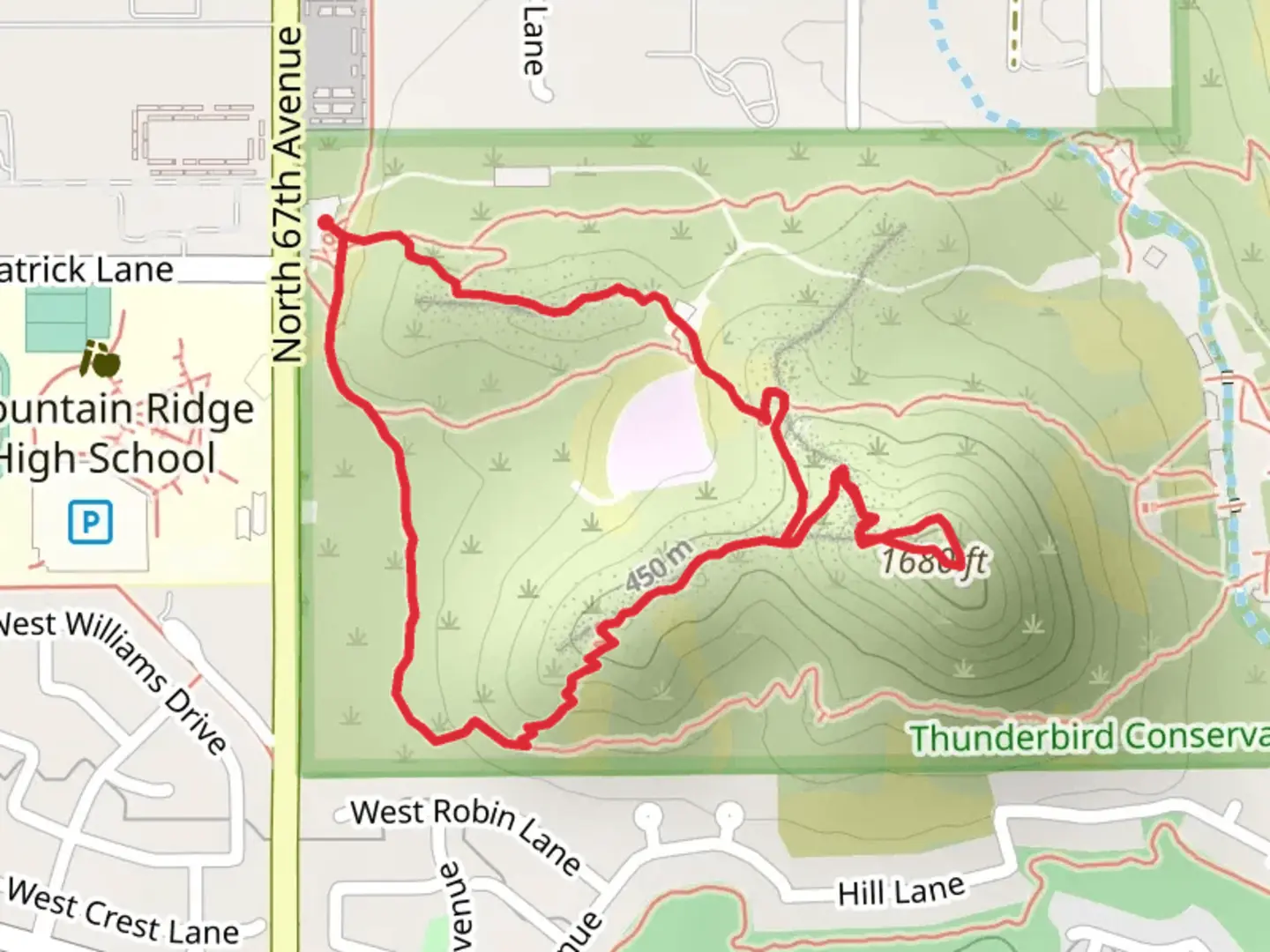 An image depicting the trail H-4B Loop Trail and its surrounding area.