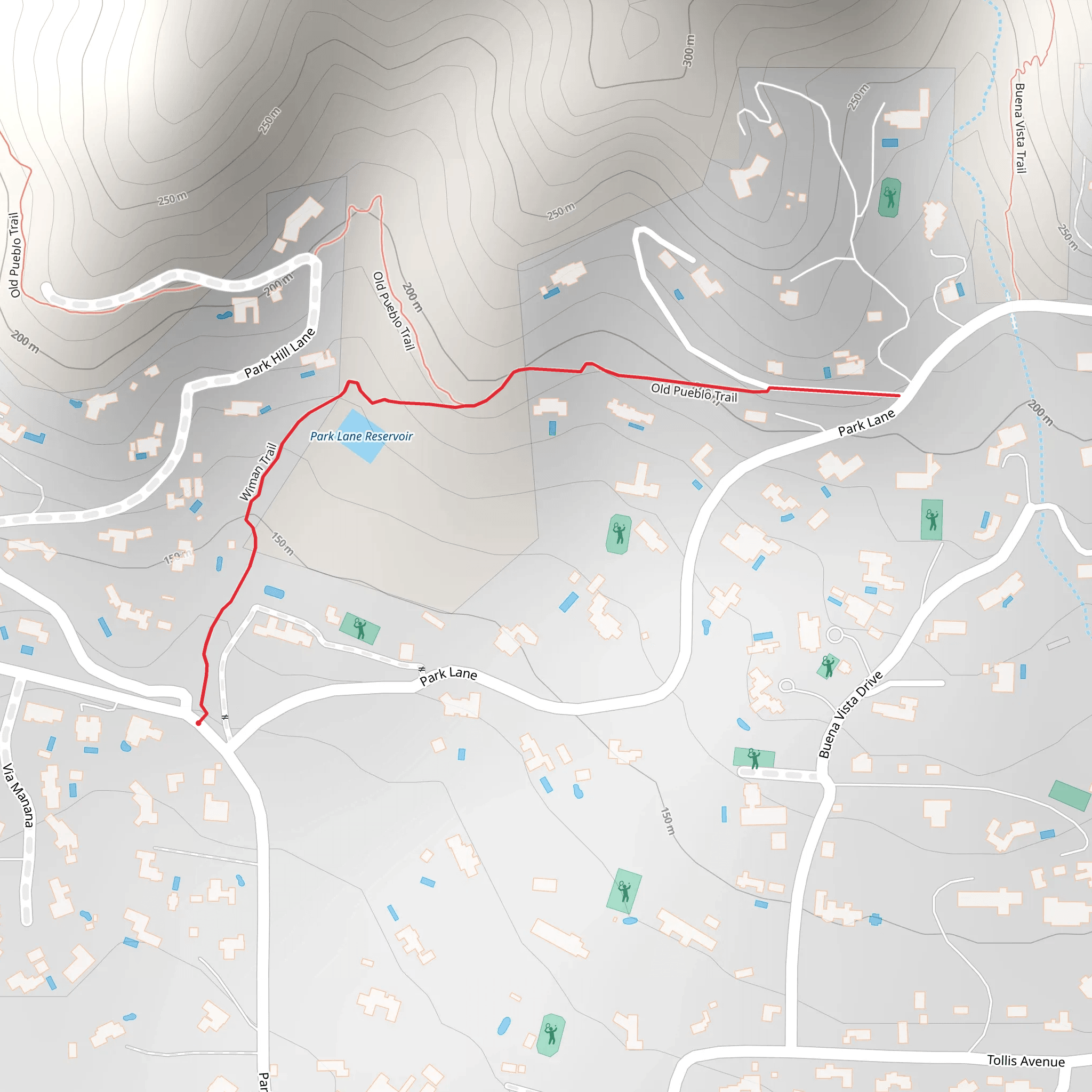 Wiman Trail mobile static map