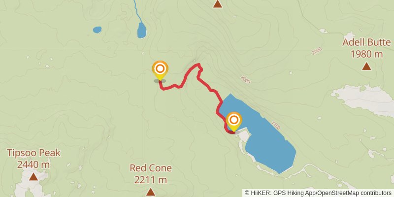 North Umpqua - Mount Thielsen Trails spur 1 Map