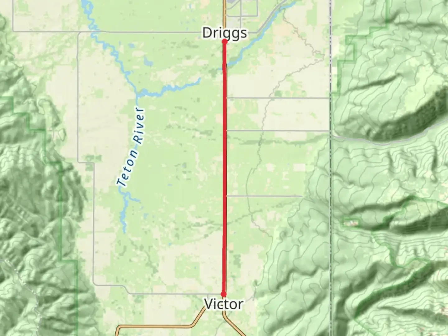An image depicting the trail Victor to Griggs and its surrounding area.
