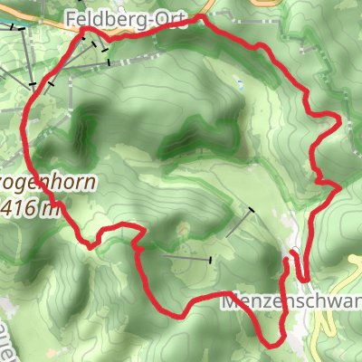 Menzenschwand Loop via Caritasheim and Milchberg mobile static map