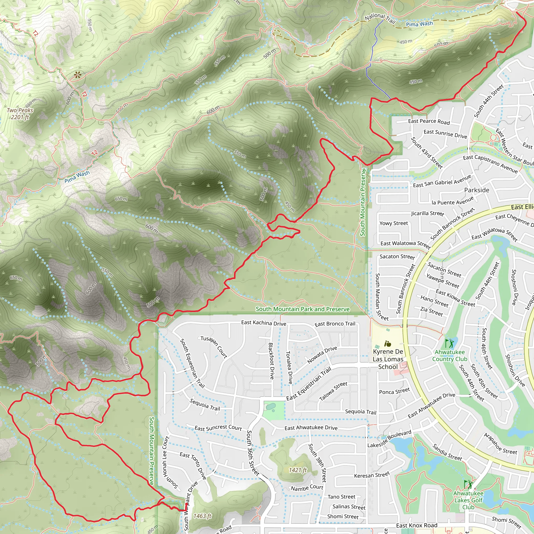 Warpaint South and Desert Classic Trail mobile static map