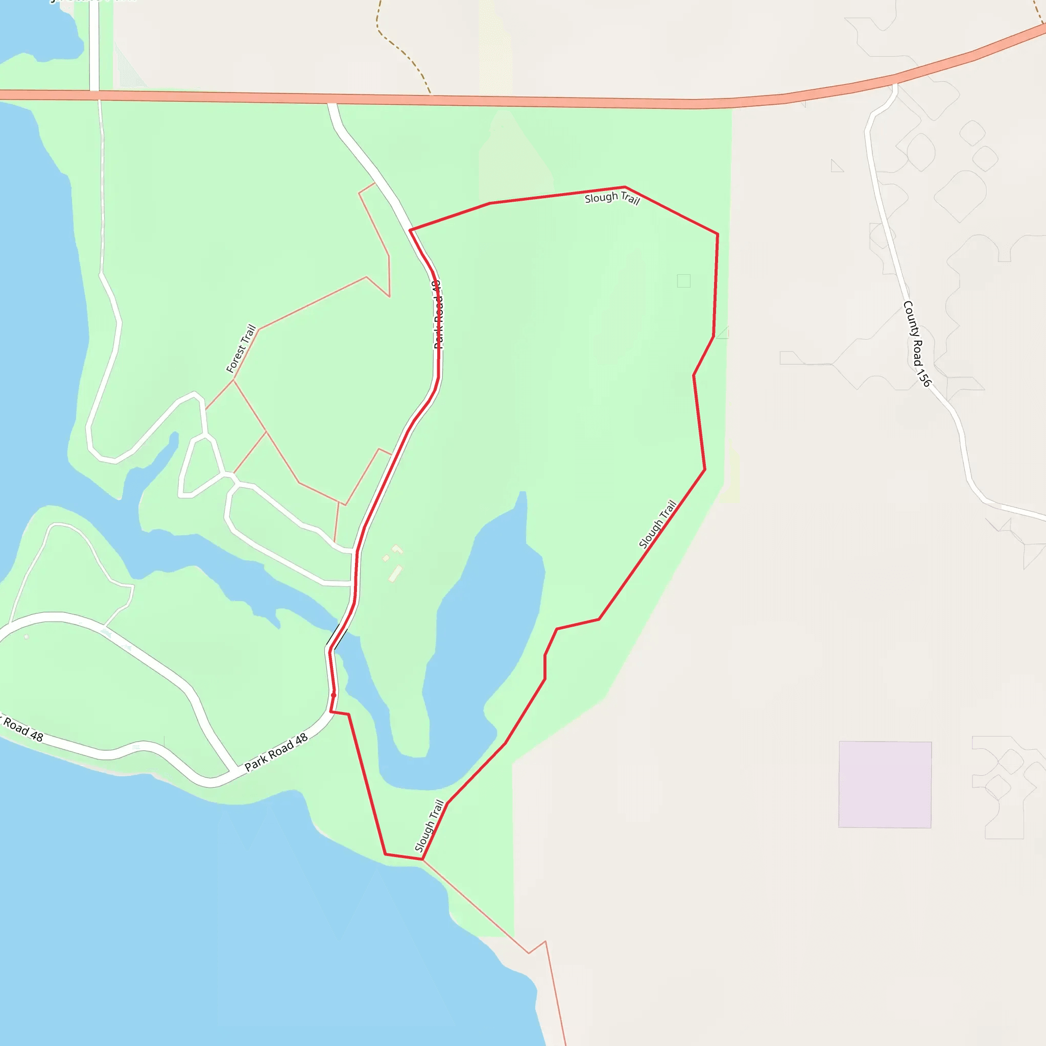 Slough Loop Trail mobile static map