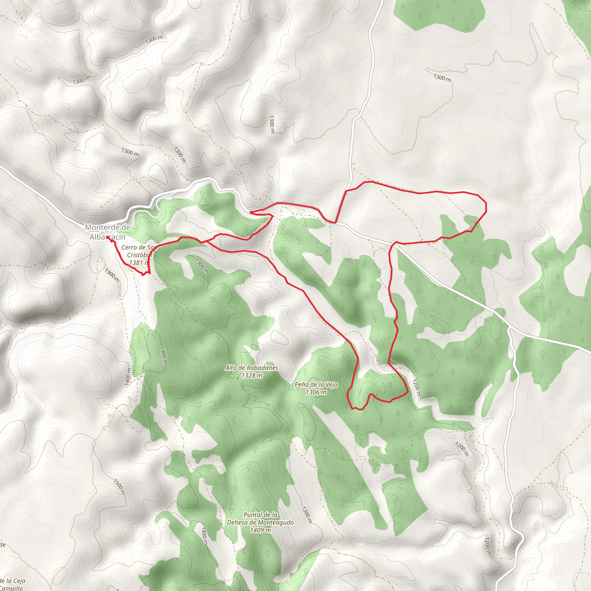 Monterde de Albarracín - Monterde de Albarrcín PR TE 136 mobile static map