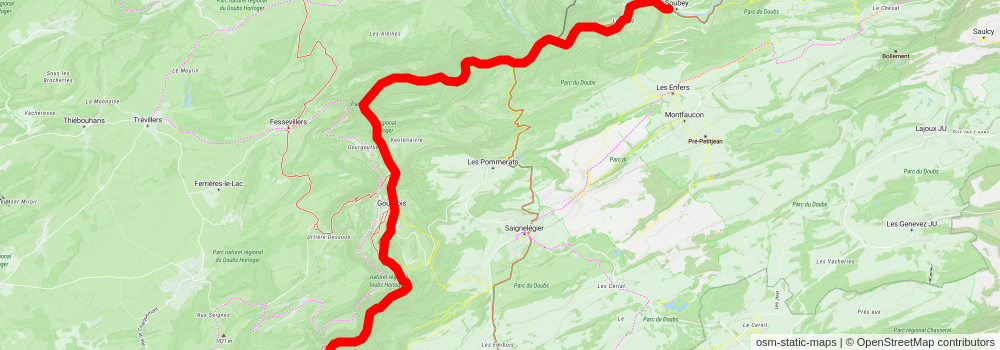 Au fil du Doubs stage 2 Map
