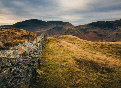 An image depicting the trail Lingmoor Fell and its surrounding area.