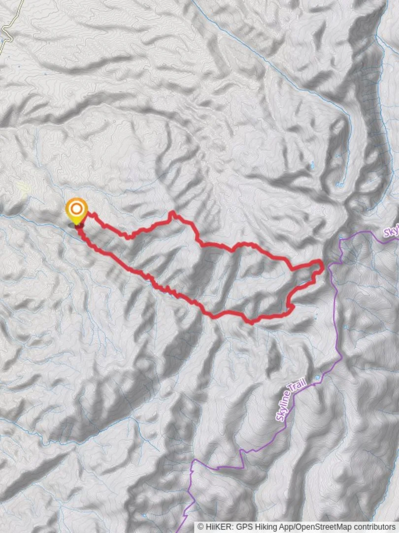 An image depicting the trail Truchas Peak via Rio Media Trail and The Dome Trail and its surrounding area.