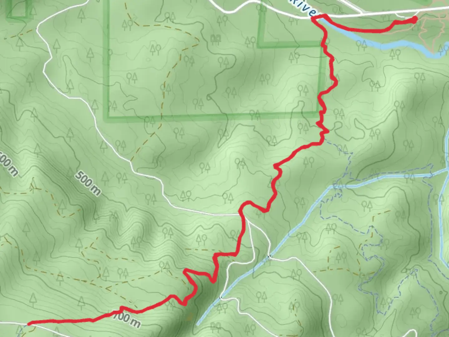 An image depicting the trail Gales Creek and its surrounding area.