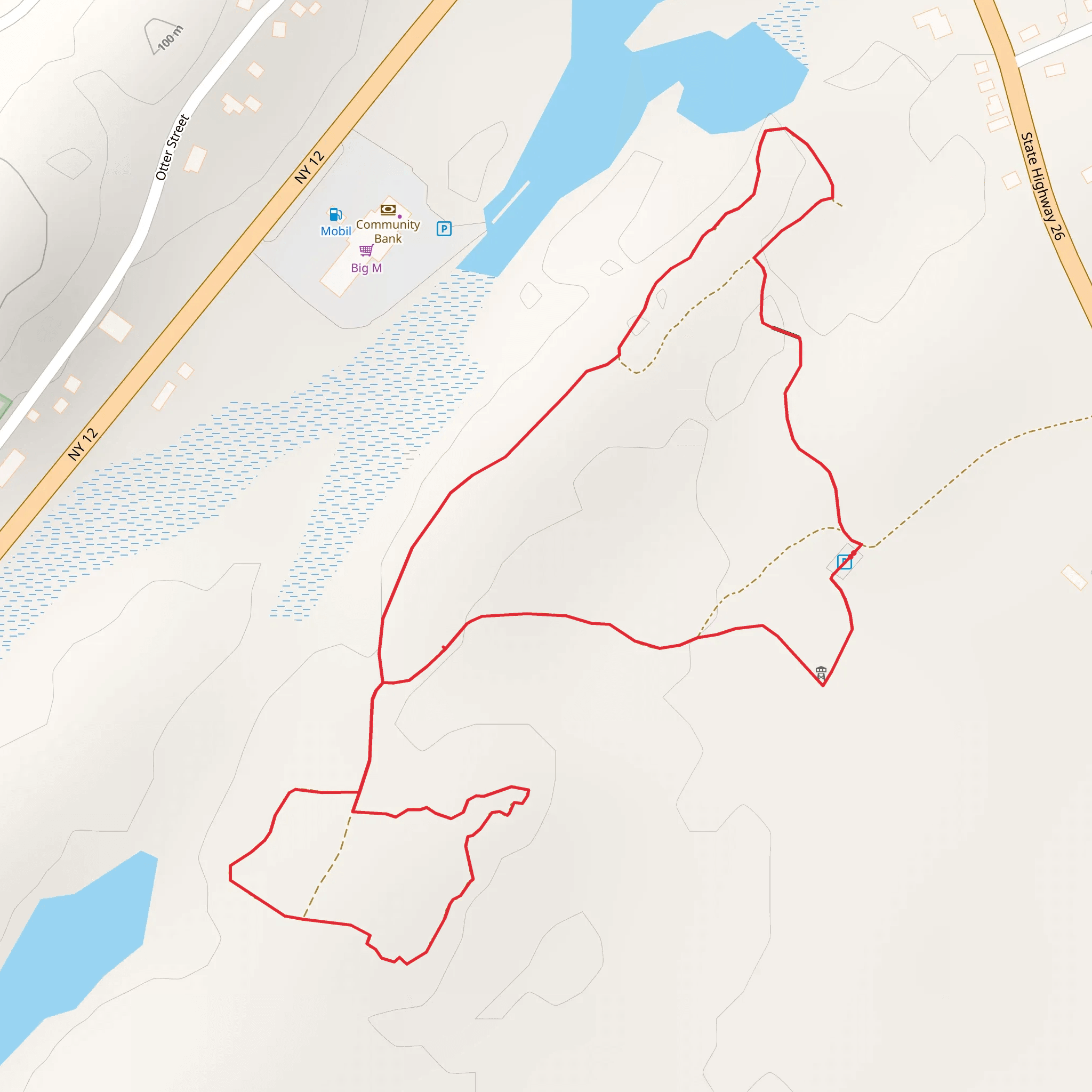 Otter Creek Loop mobile static map