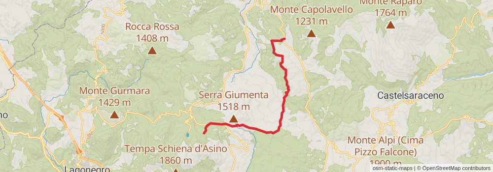 Sentiero Italia - Calabria Section stage 28 Map