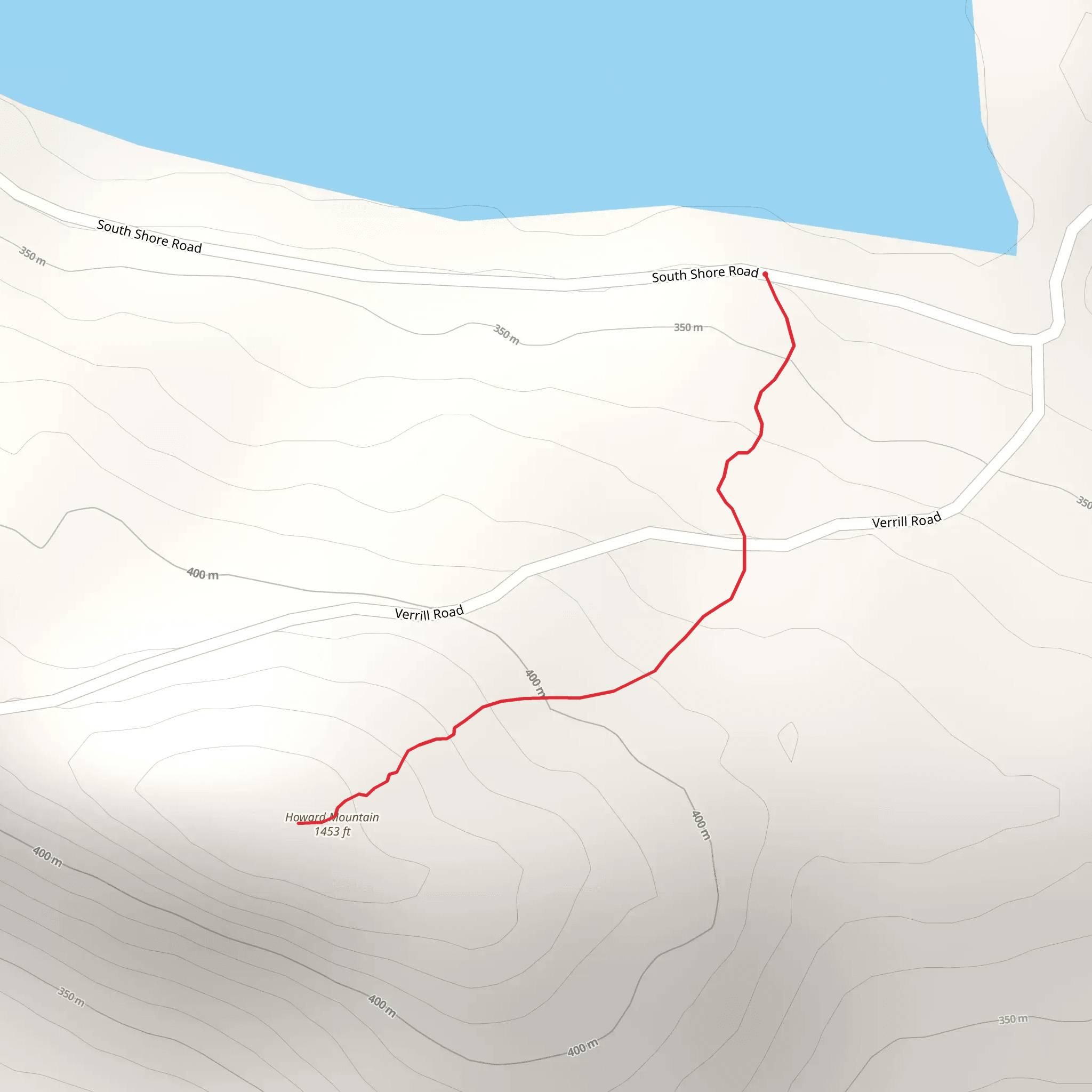 Howard Mountain from South Shore Road mobile static map