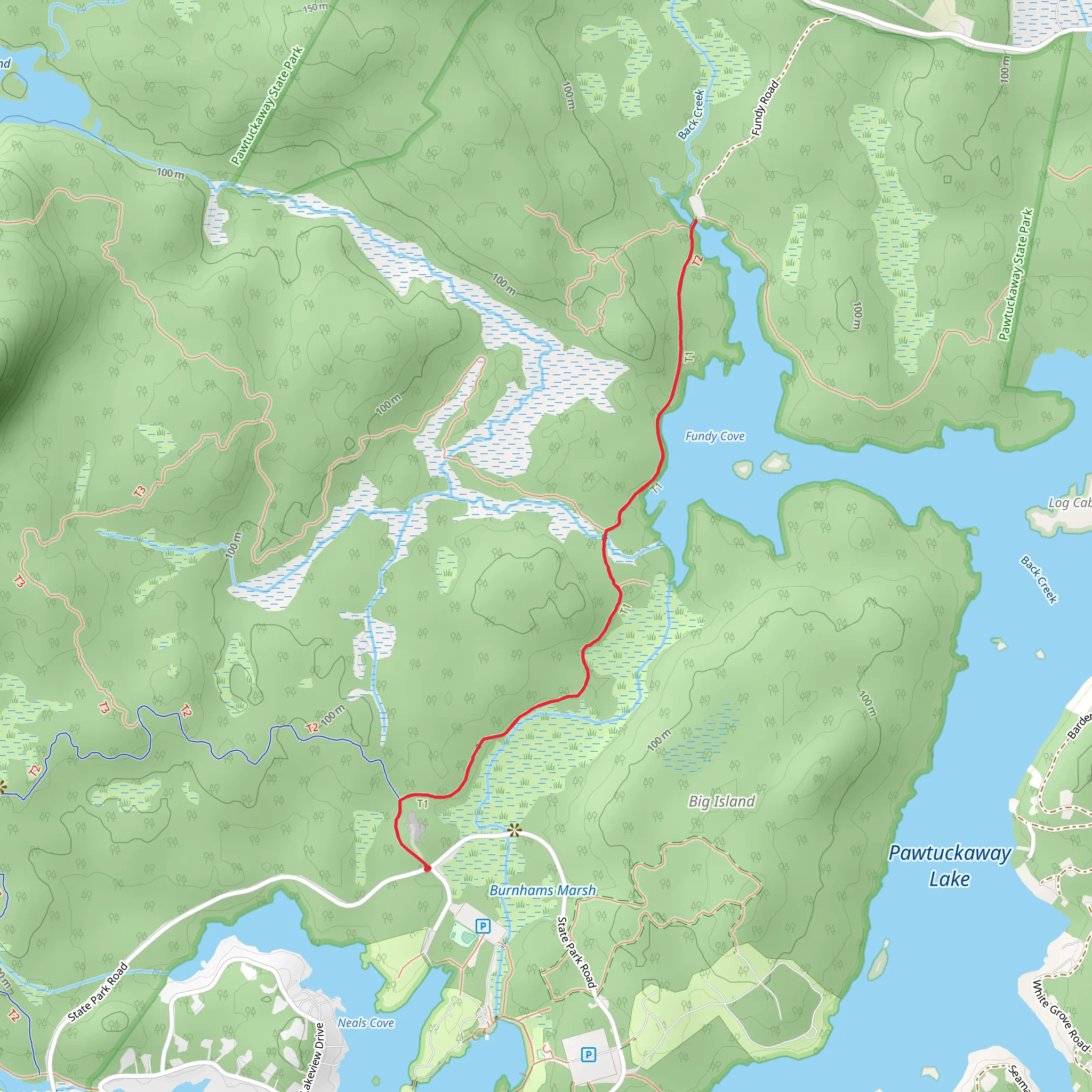 Fundy Trail mobile static map