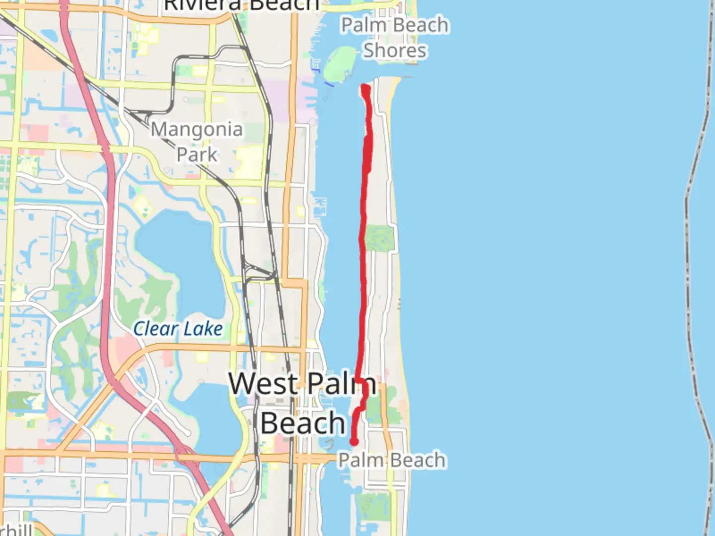 An image depicting the trail Lake Worth Inlet Shore Trail and its surrounding area.