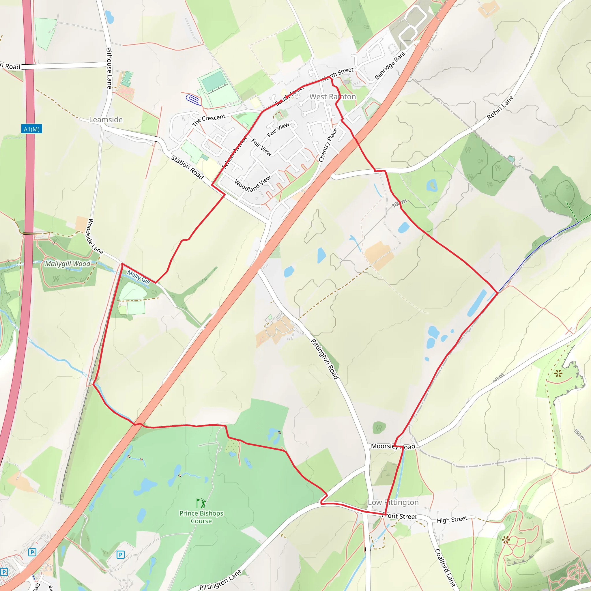 Purple Clover Leaf Walk mobile static map