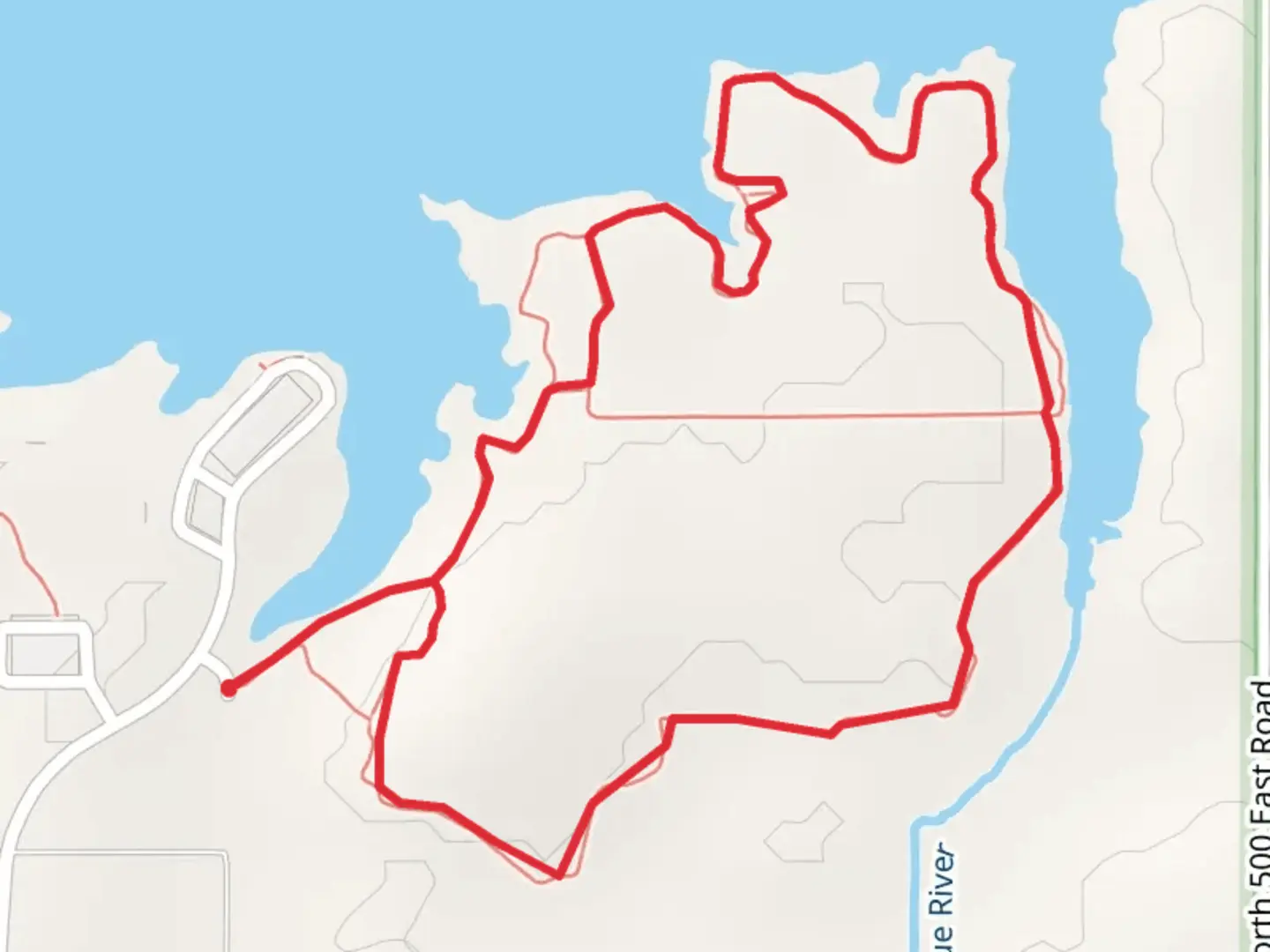 An image depicting the trail Summit Lake State Park Trail 5 Loop and its surrounding area.