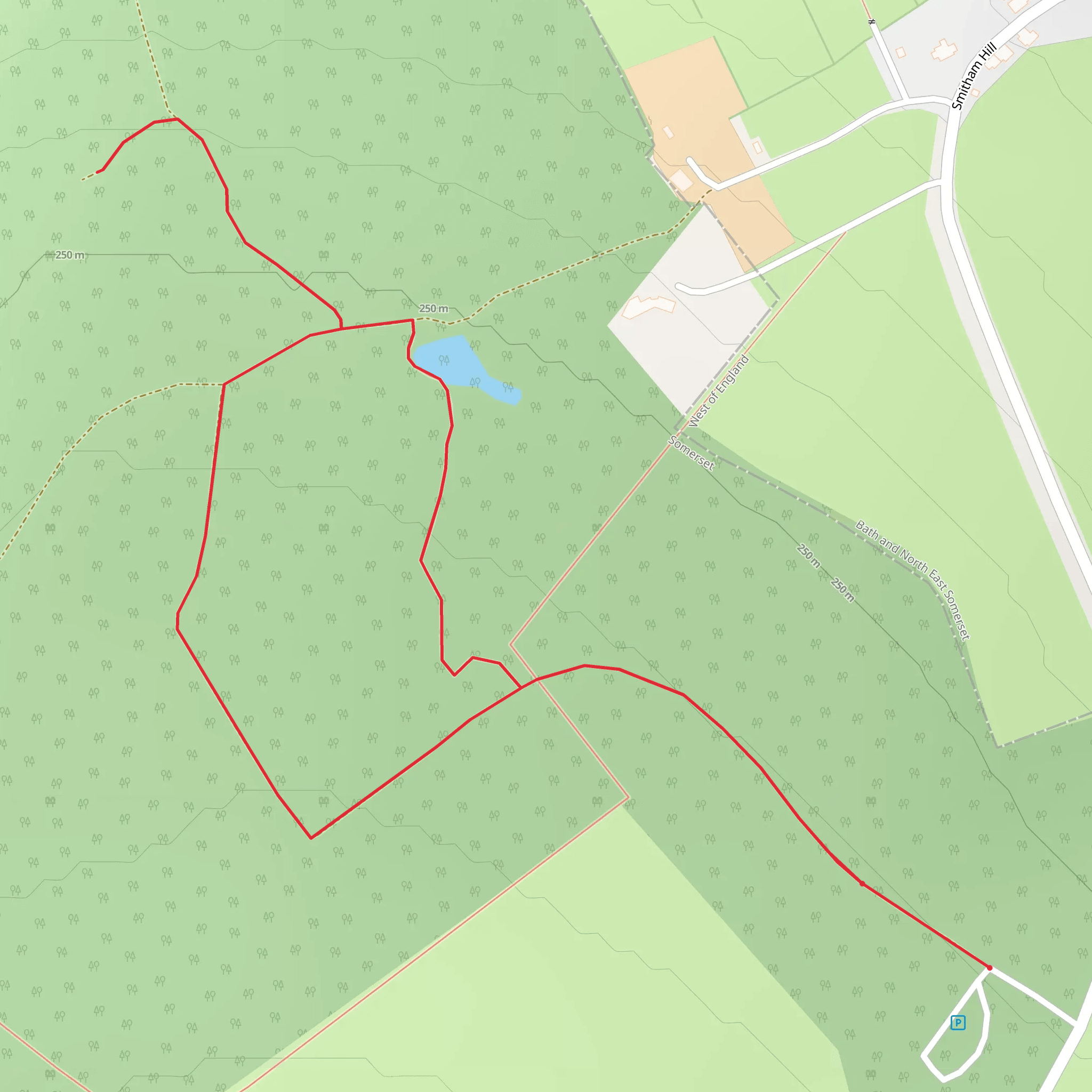 Smitham Chimney, East Harptree Walk mobile static map