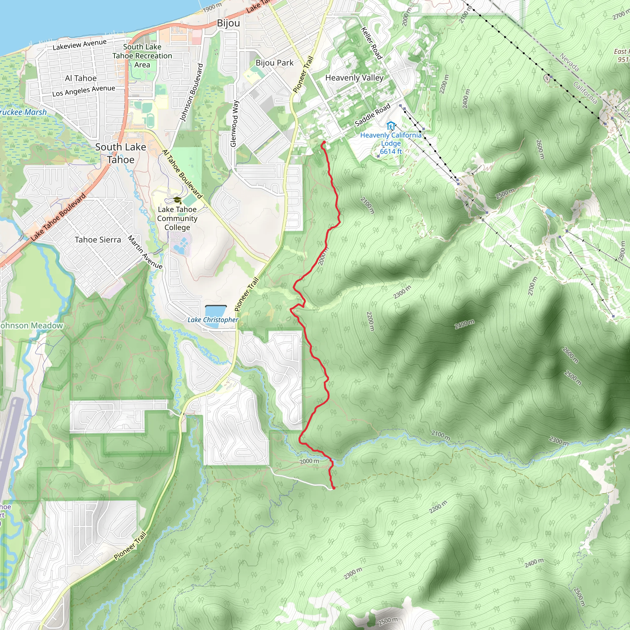 Power Line Trail mobile static map
