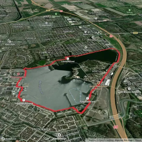 Weerwater Loop via Oeverpromenade and Sturmeypad and Fongerspad