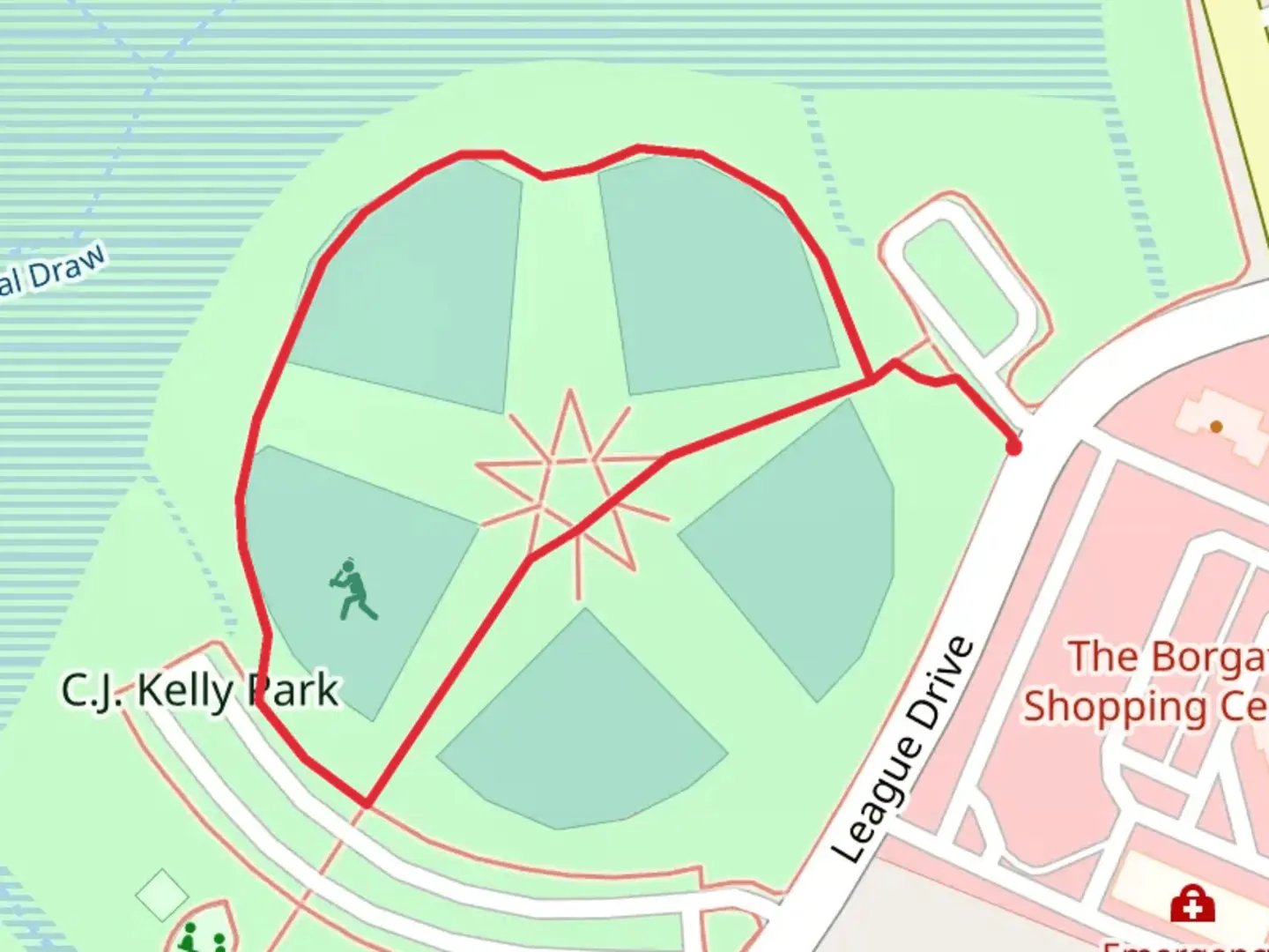 An image depicting the trail C J Kelly Park Loop and its surrounding area.