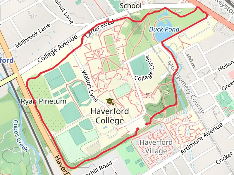 Haverford College Nature Trail Loop