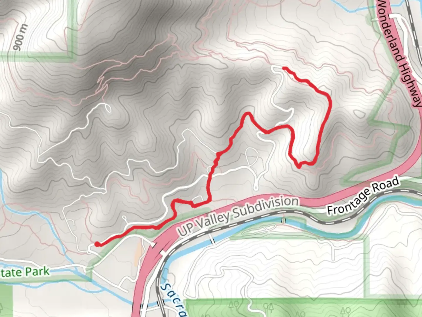 An image depicting the trail Campground and Vista Point Trail and its surrounding area.
