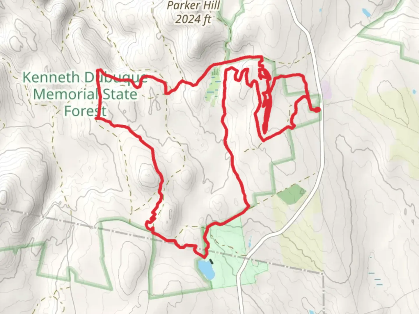 An image depicting the trail Swift River Loop - Hawley and its surrounding area.