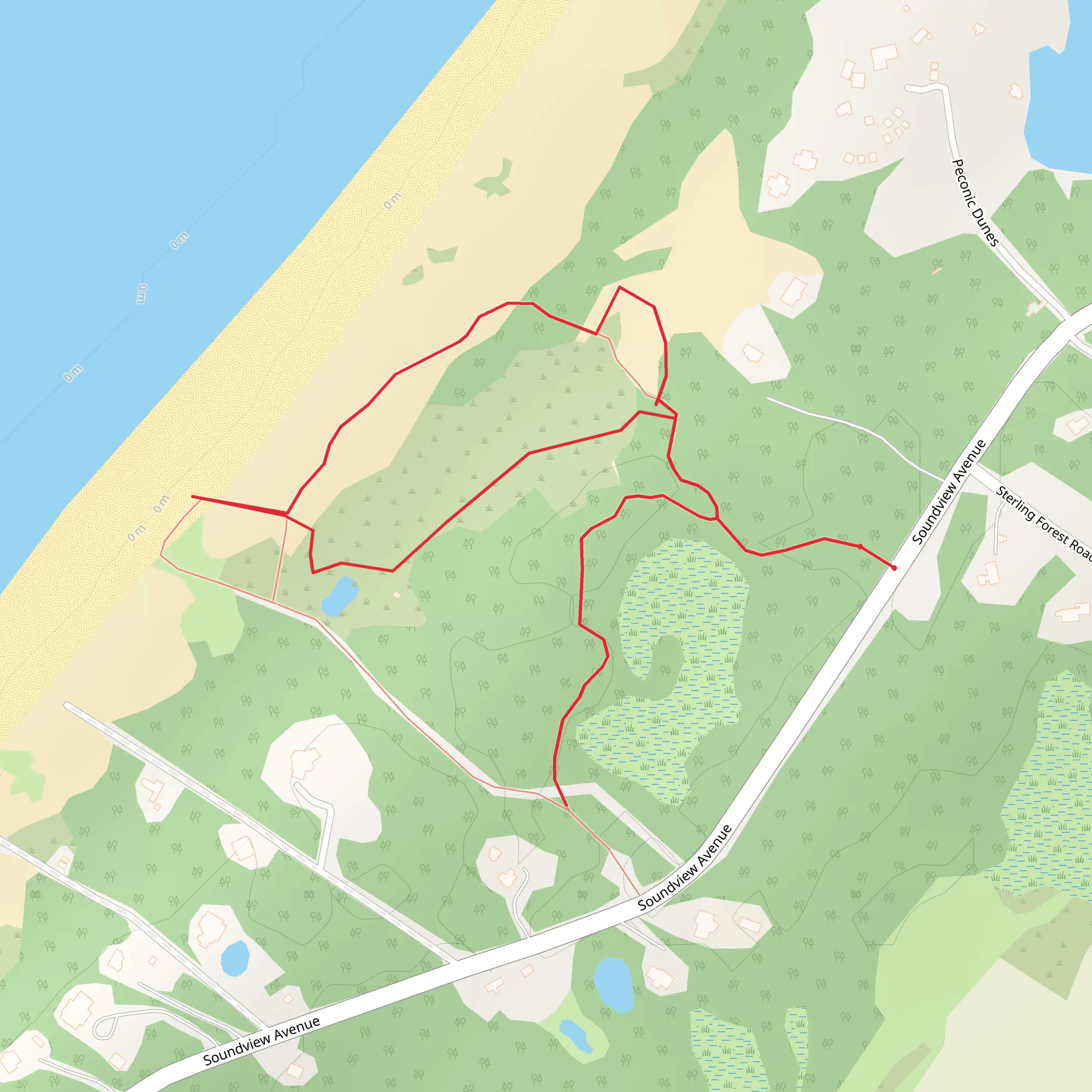 Ackerly Pond Lane Loop mobile static map