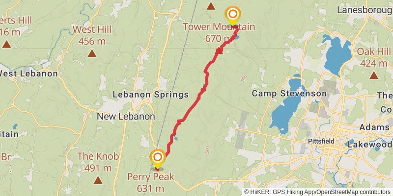 Taconic Crest Trail stage 4 Map
