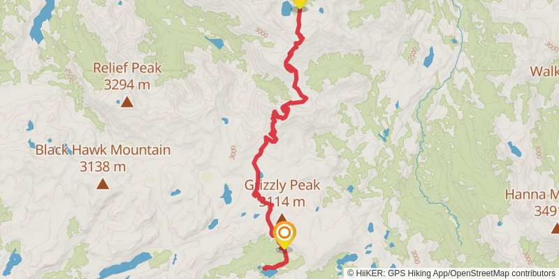 Snow lake via High Emigrant Lake and Pacific Crest Trail stage 3 Map