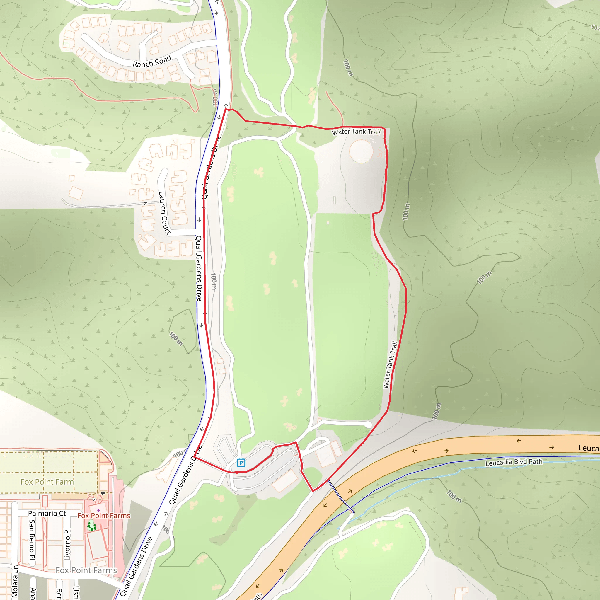 Water Tank Loop Trail mobile static map