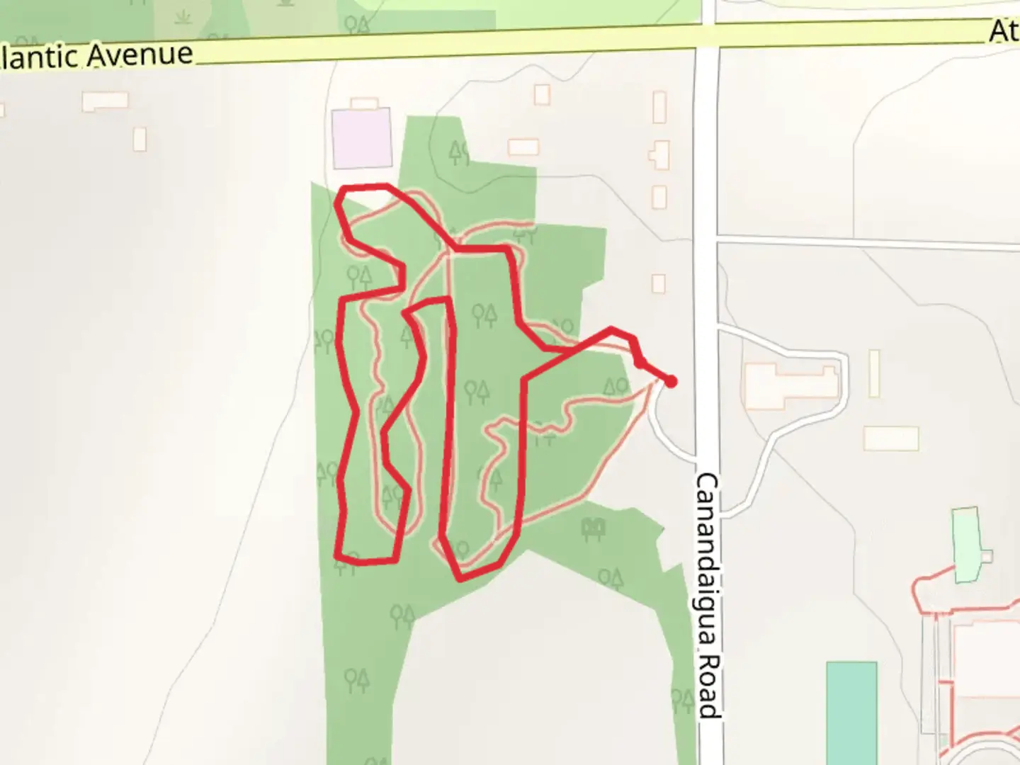 An image depicting the trail Mathewson Hill Loop and its surrounding area.