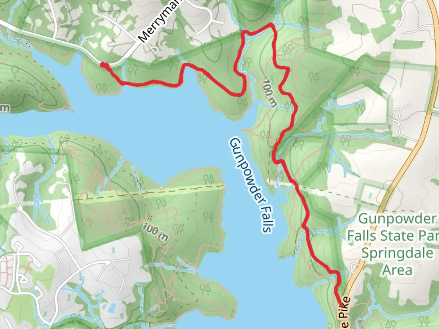 An image depicting the trail Gunpowder Falls - Blue Trail and its surrounding area.