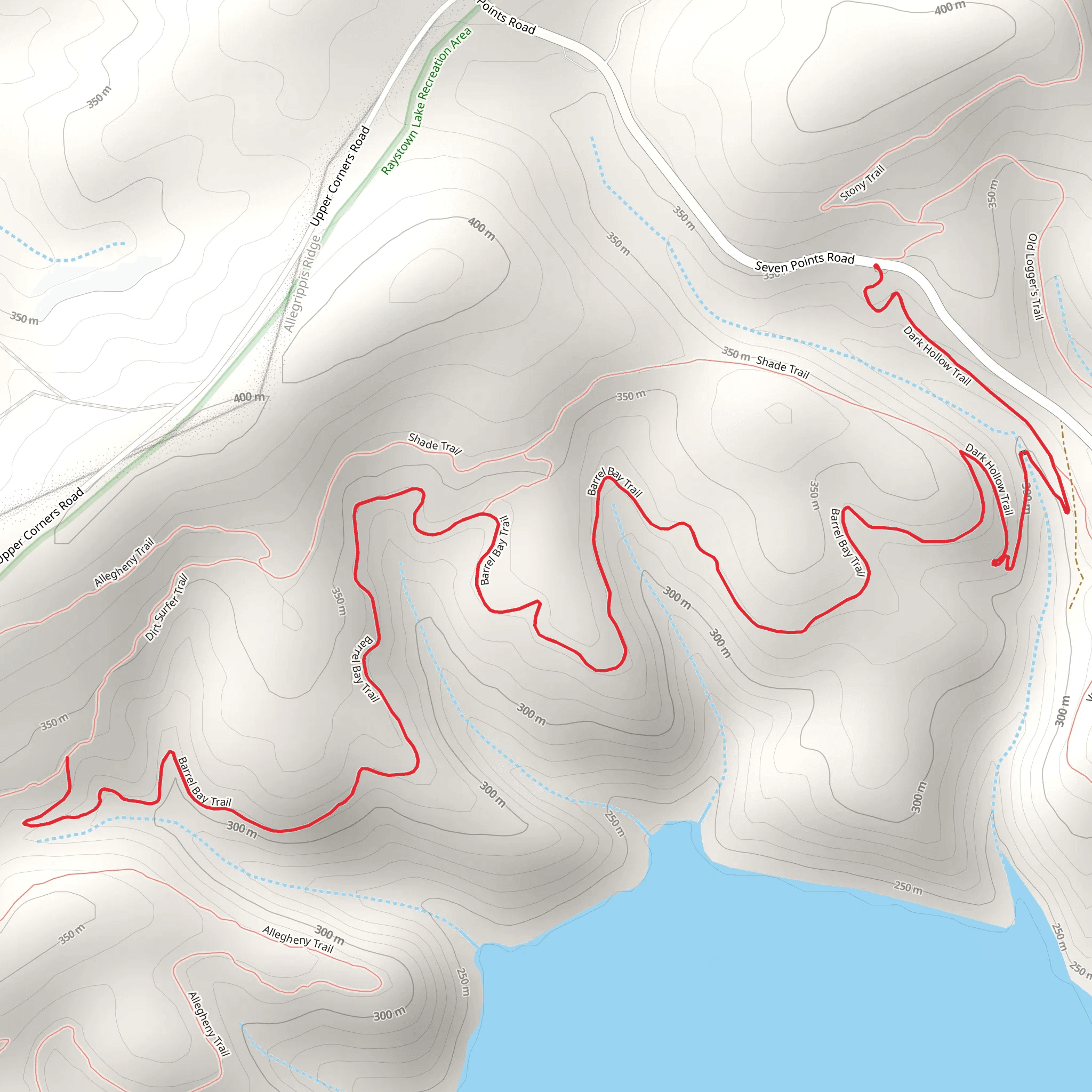 Barrel Bay Trail mobile static map