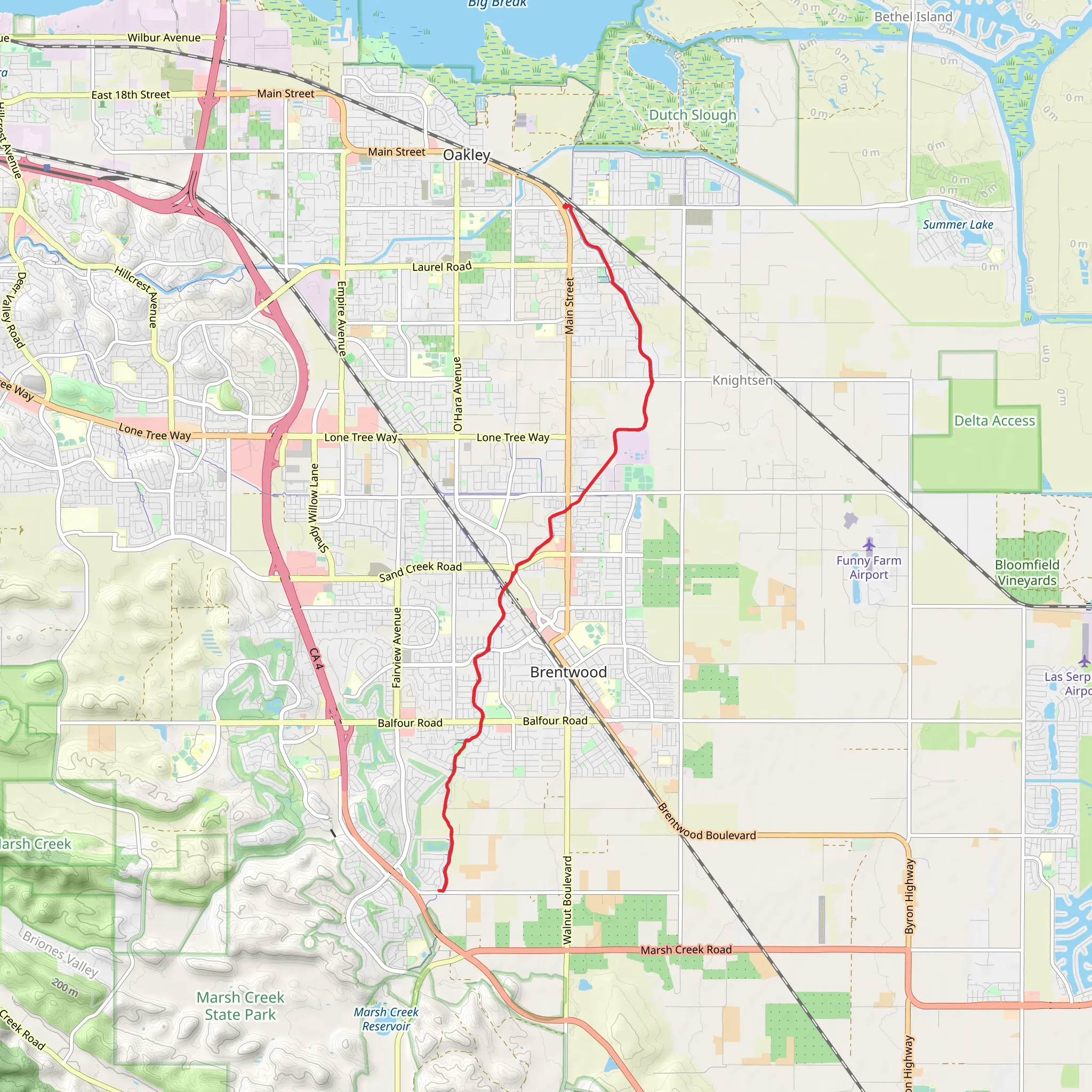 Marsh Creek Trail - Oakley mobile static map