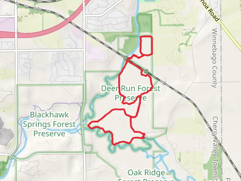 Red, Green and Blue Loop Path