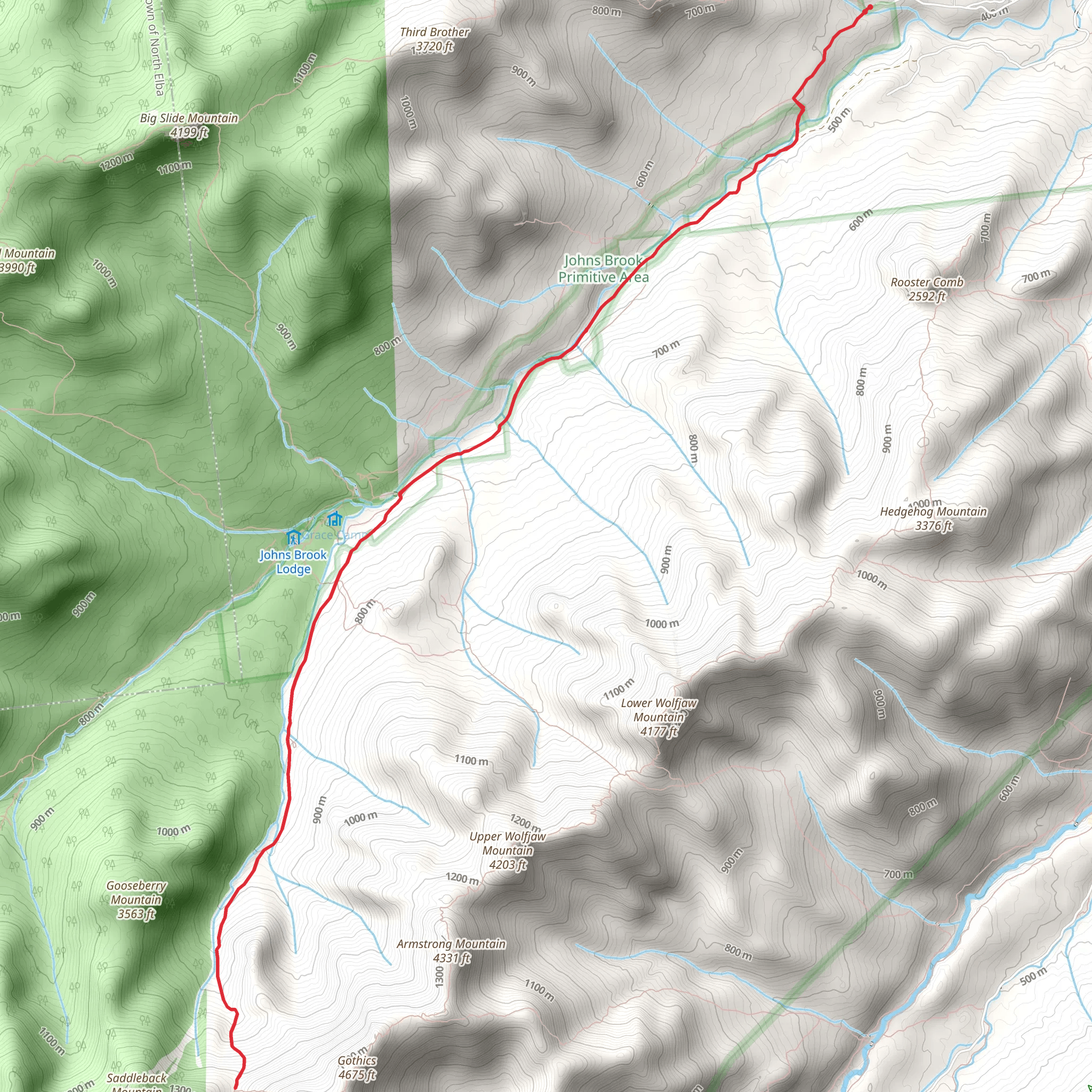Orebed Brook Trail mobile static map