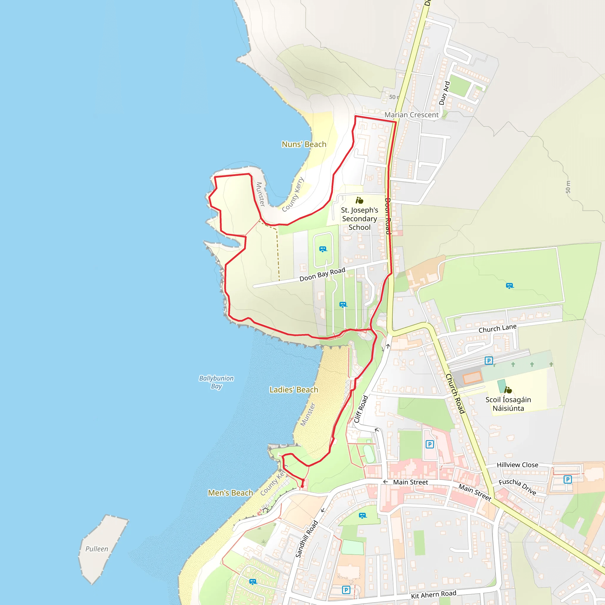 Ballybunion Loops - Cliff Walk mobile static map