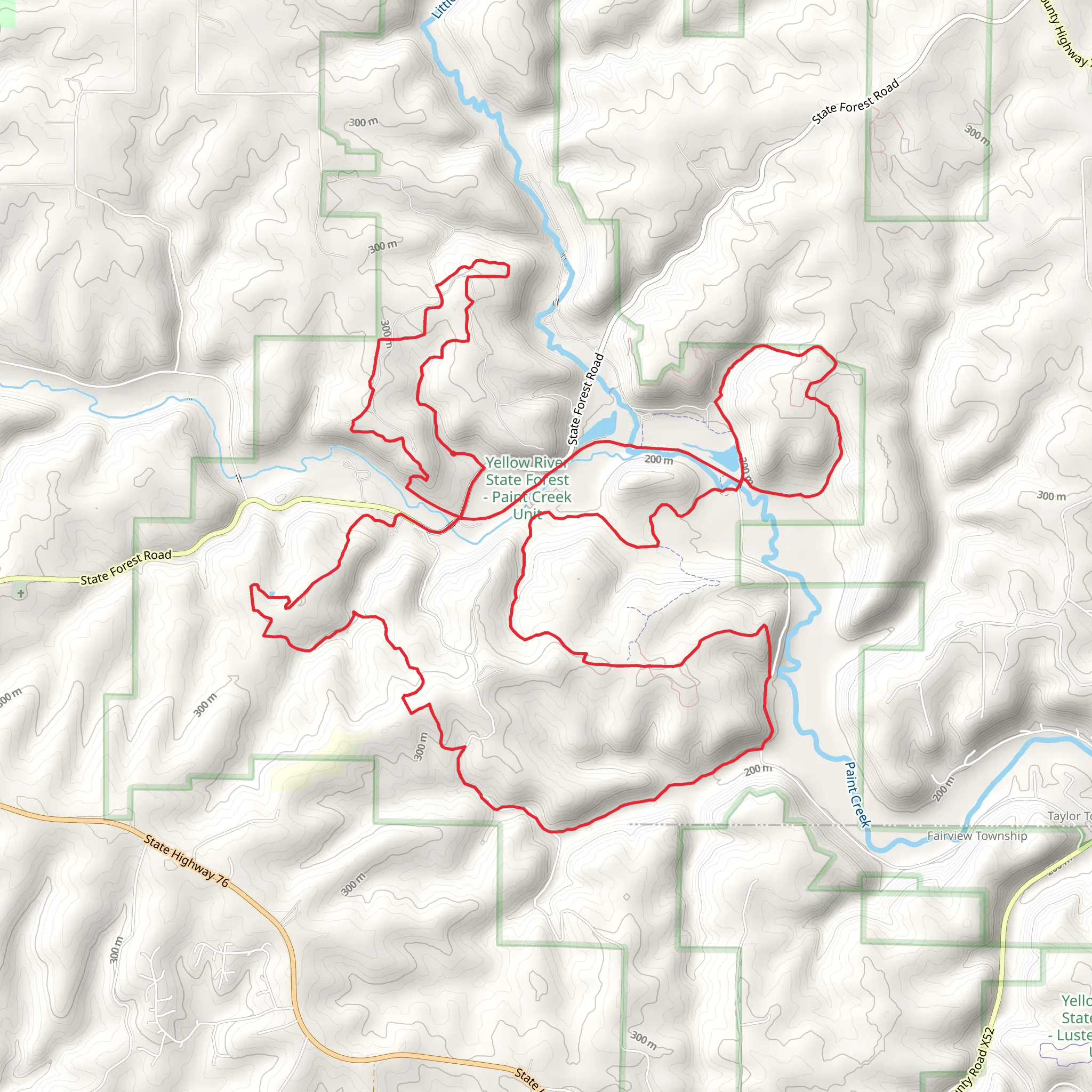 Yellow River State Forest Loop mobile static map