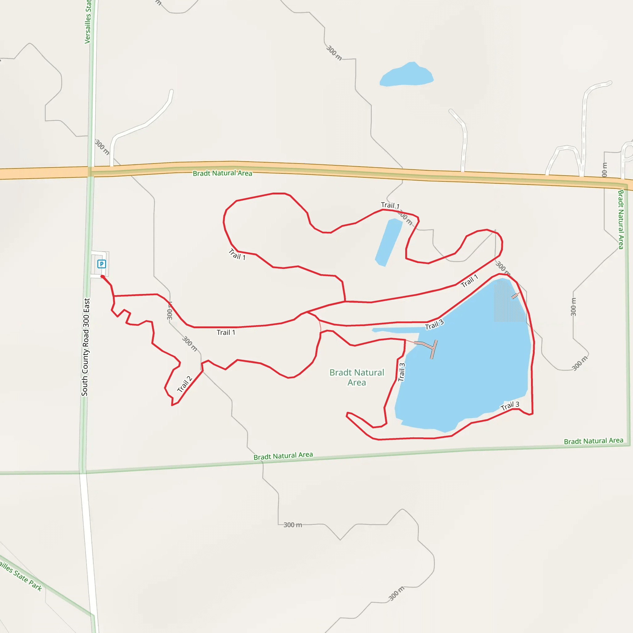 Trail 1, Trail 2 and Trail 3 Loop mobile static map