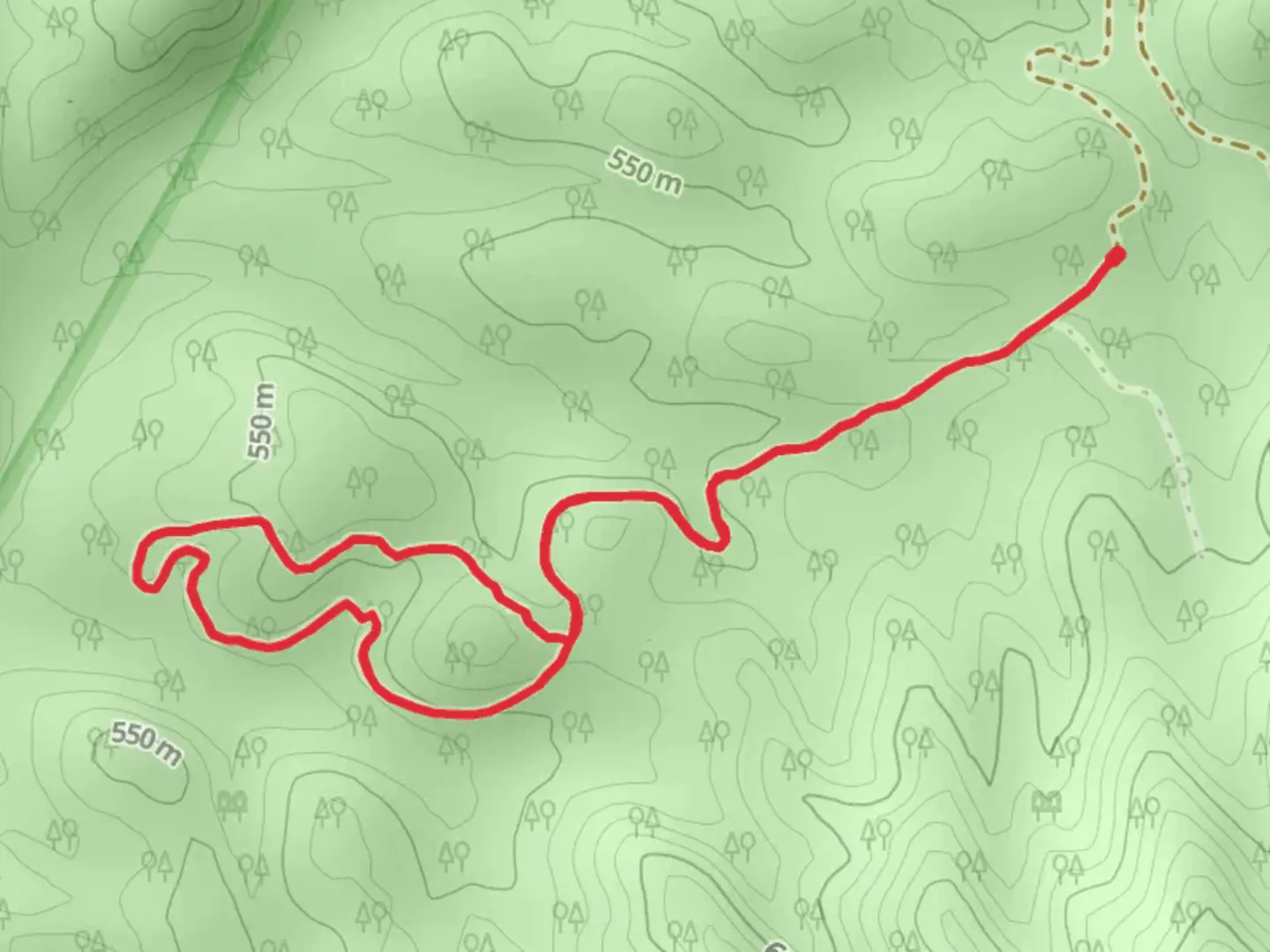 An image depicting the trail Polecat Hollow Trail and its surrounding area.