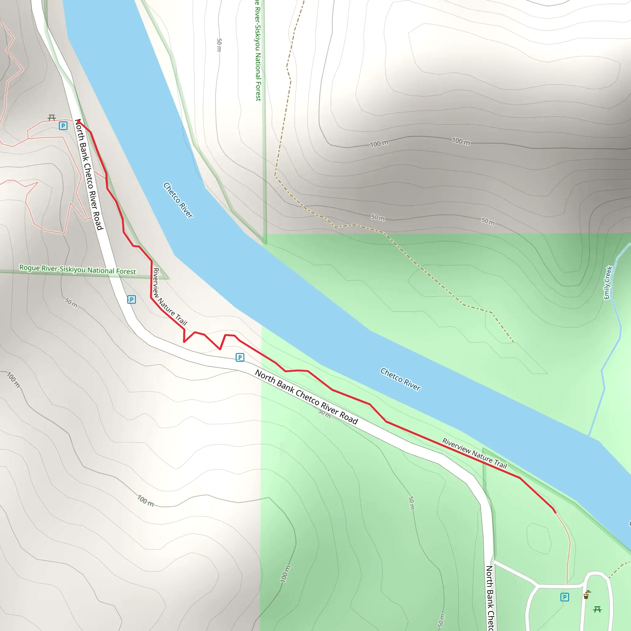 Chetco River Riverview Nature Trail mobile static map
