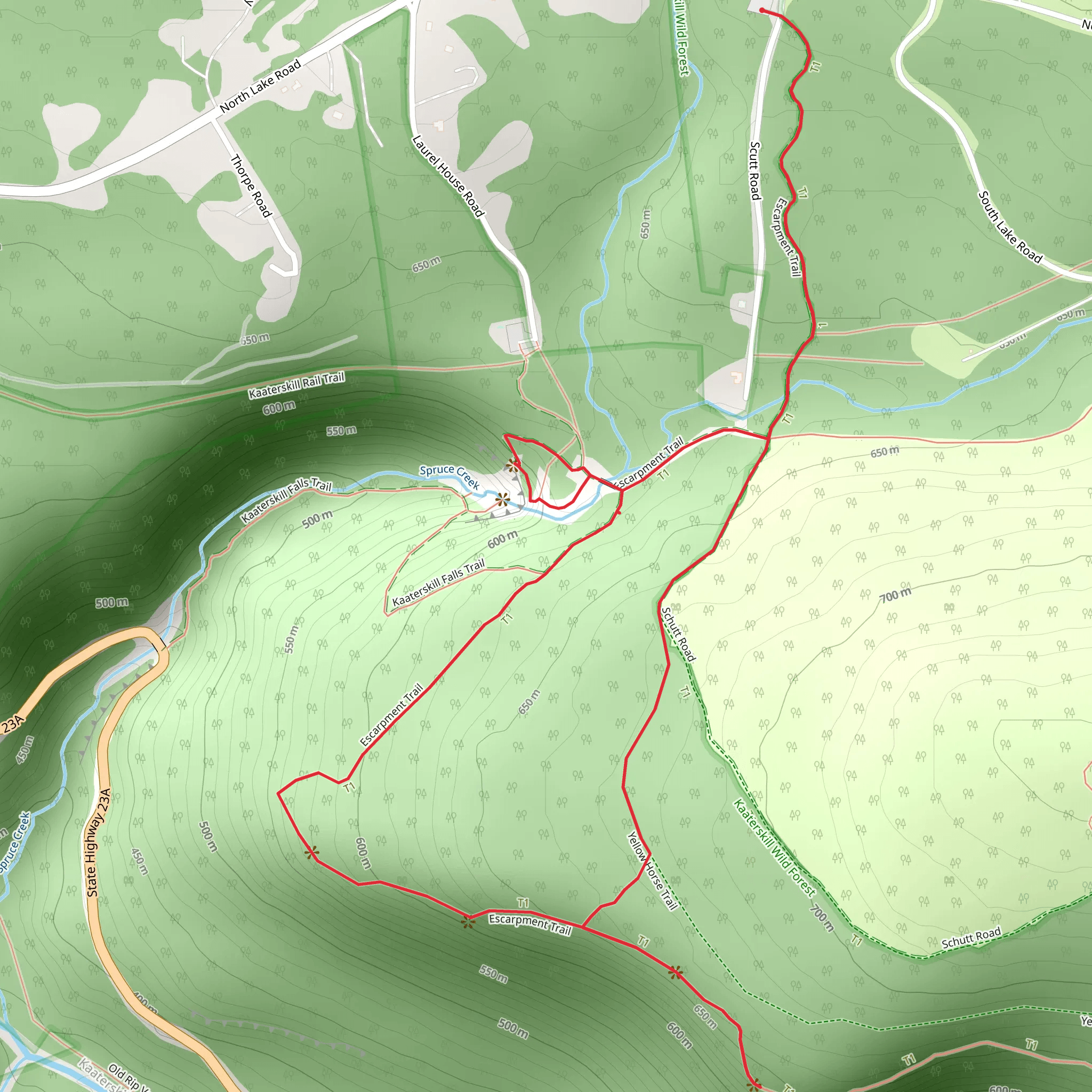 Escarpment Trail from Scutt Road mobile static map