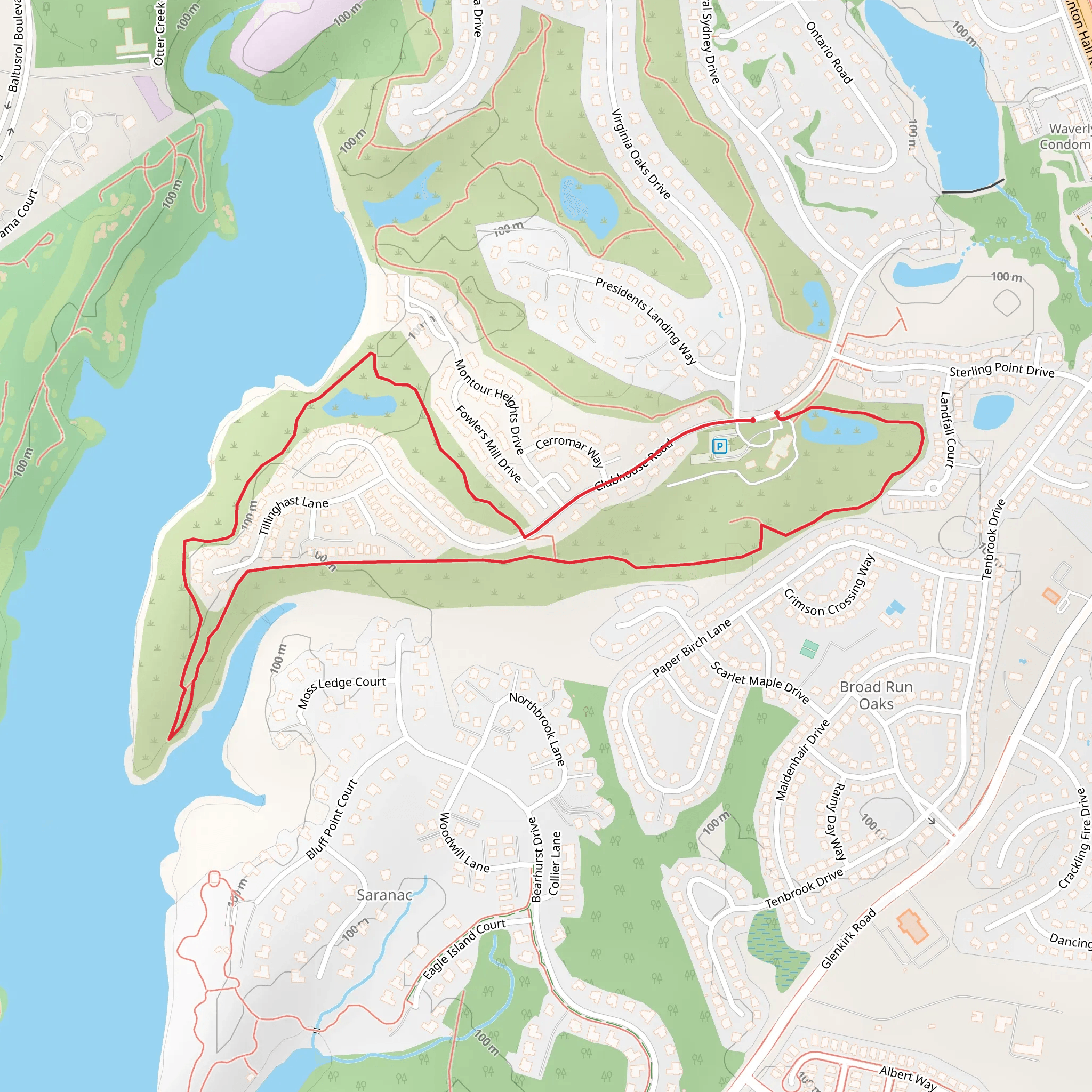 North Fork Board Run and Prince William County Trail mobile static map
