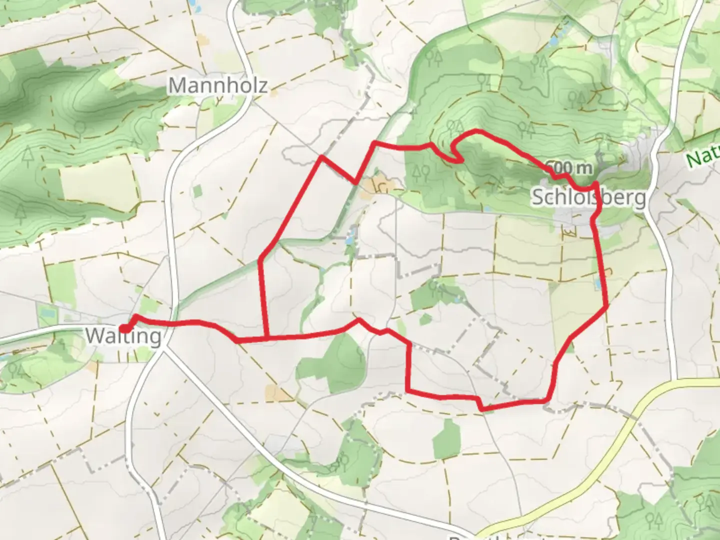 An image depicting the trail Pleinfeld 78 Loop and its surrounding area.