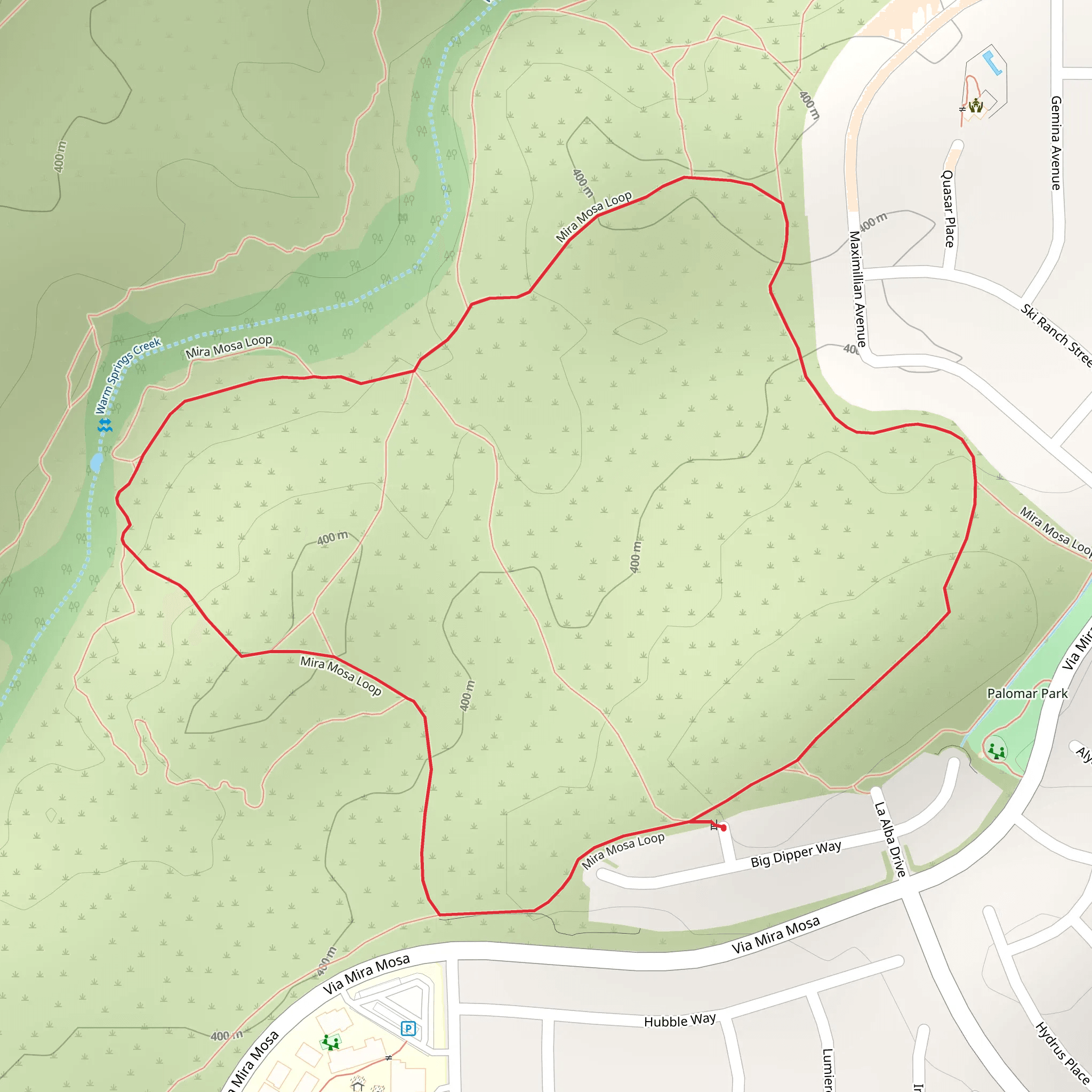 Mira Mosa Loop - Palomar Park mobile static map