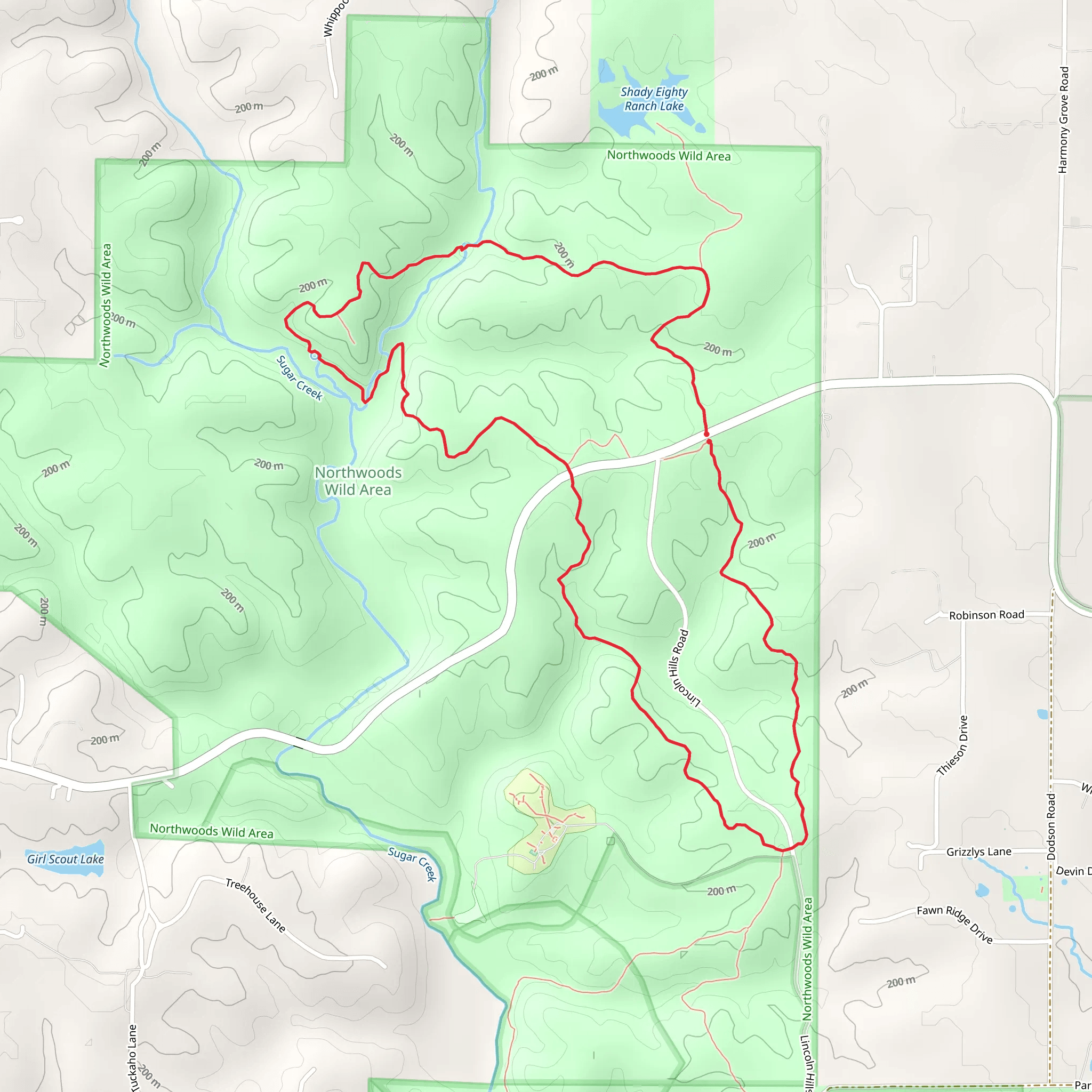 Lone Spring Loop Trail mobile static map