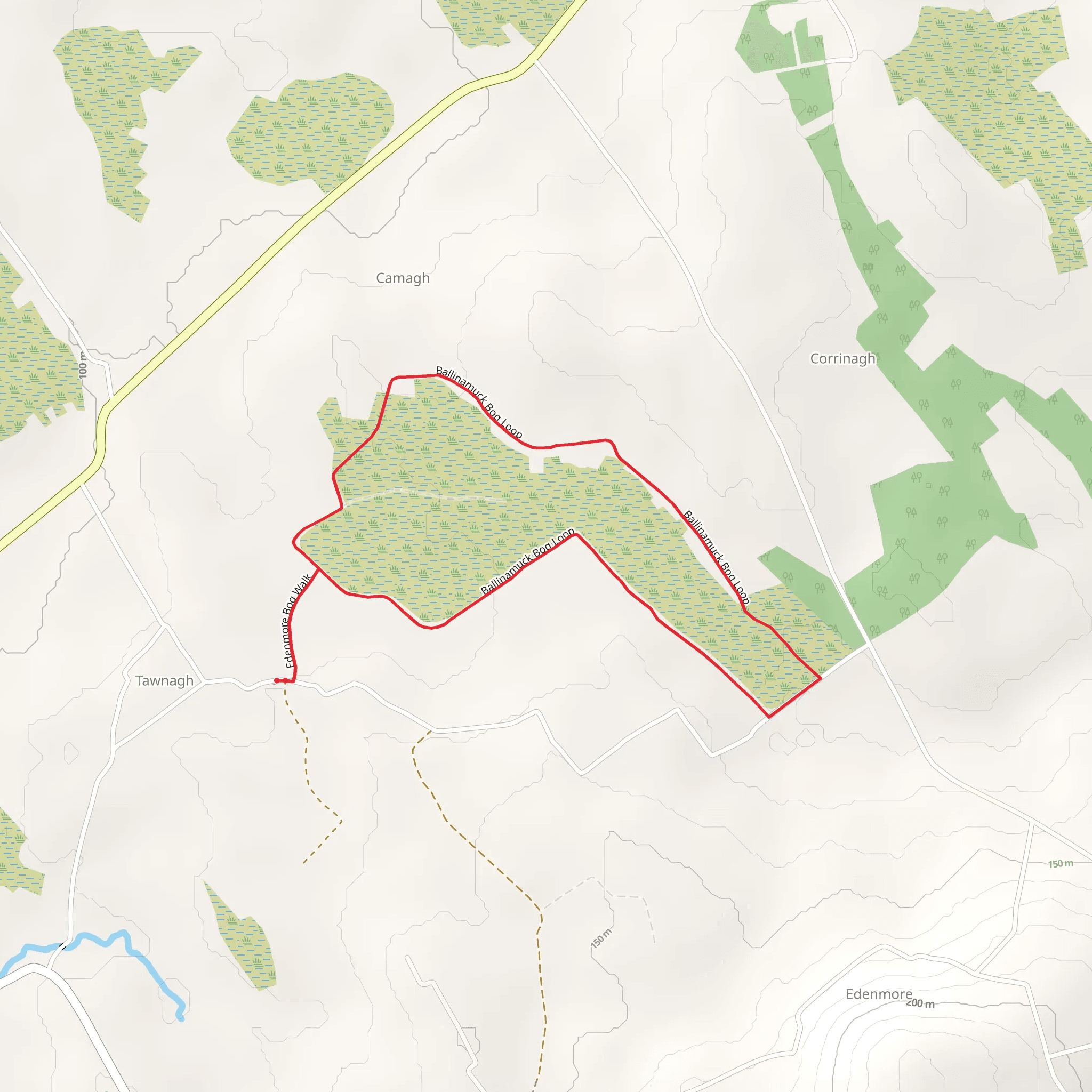 Ballinamuck Edenmore Bog Walk mobile static map