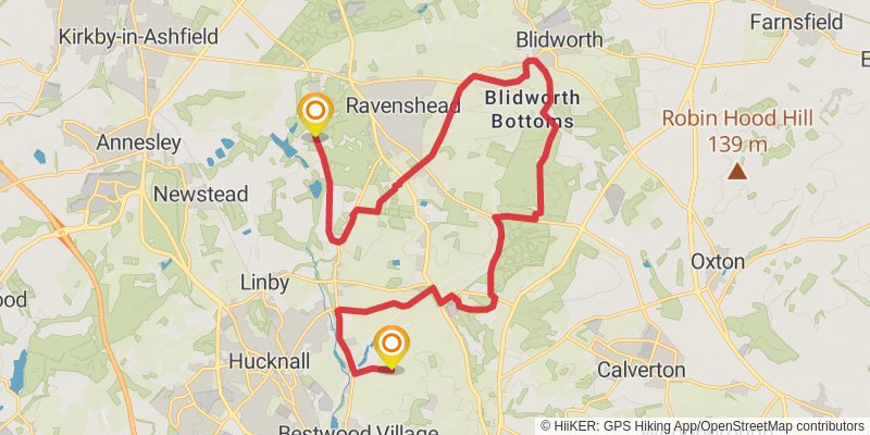 Robin Hood Way stage 3 Map