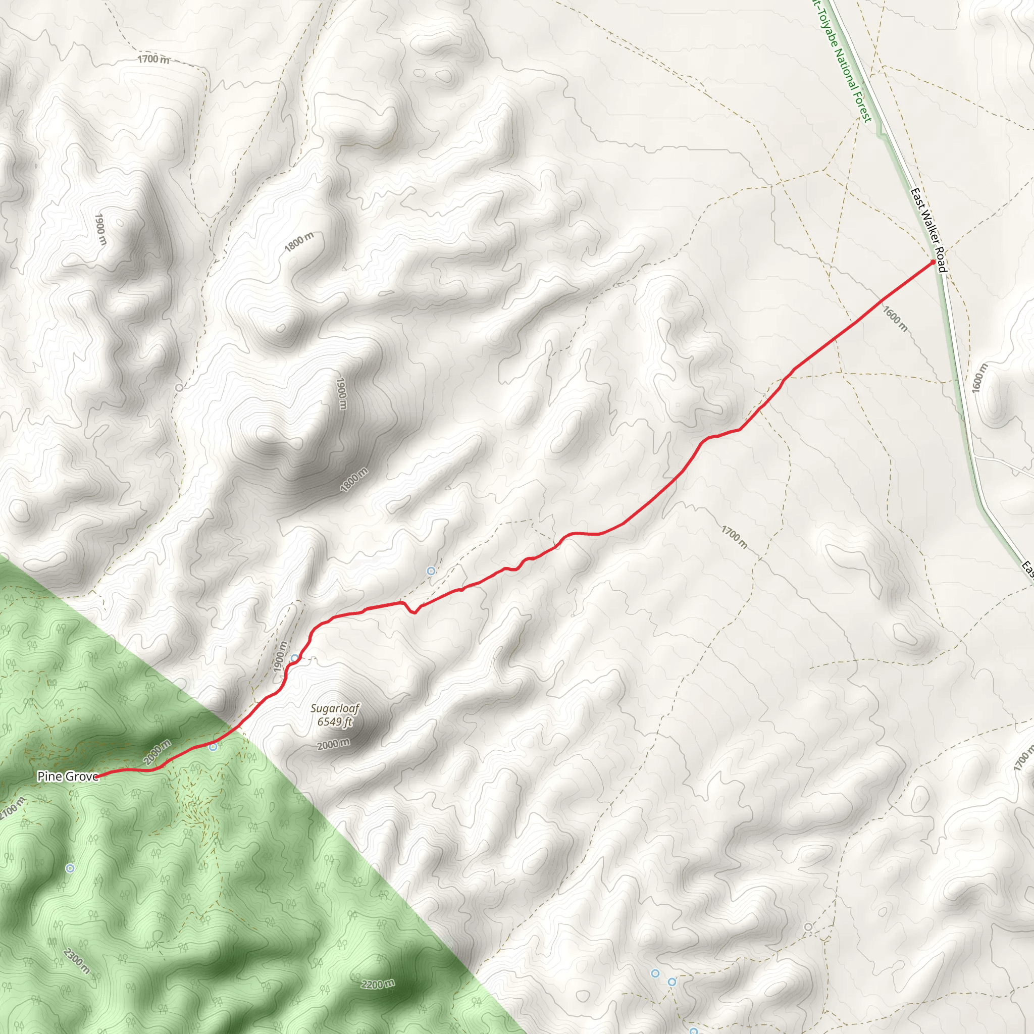 Pine Grove Out and Back mobile static map