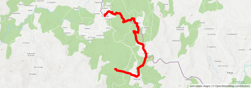 PR G 197 Ruta de Codeseda-Rapa das bestas stage 2 Map